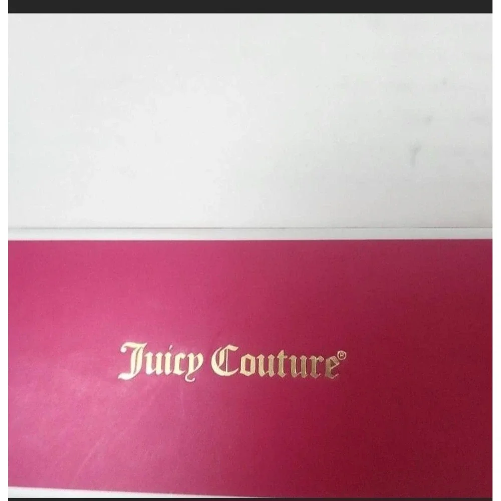 Vintage Juicy Couture Rhinestone Heart Charm Toggle Bracelet Silver Tone Y2K Box
